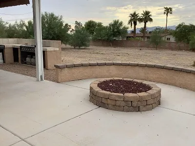 close shot of the fire pit