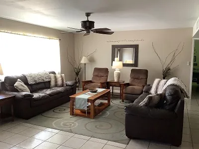 the living area of the rental house